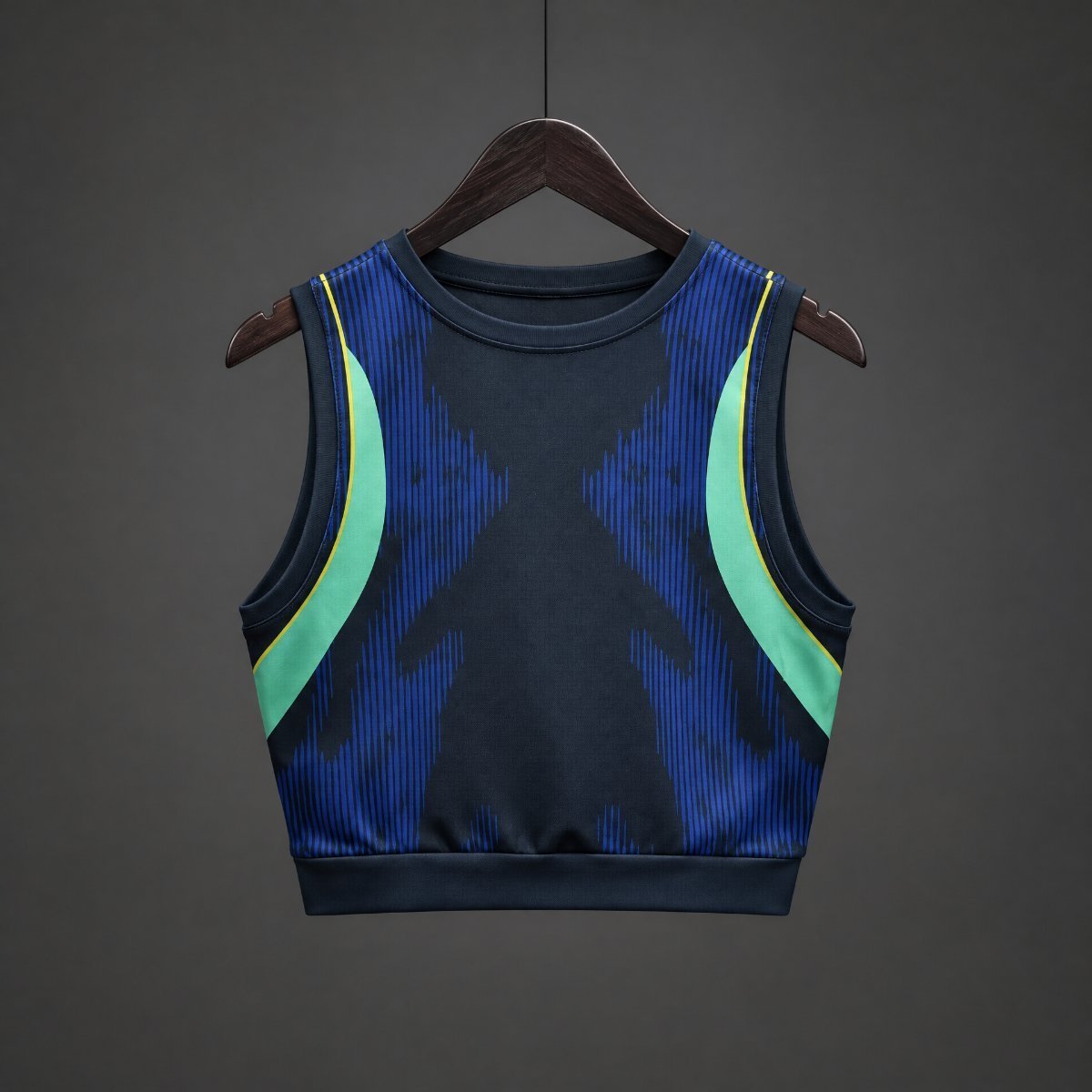 2026 Brazil Women's Cropped Away Navy Tank Top
