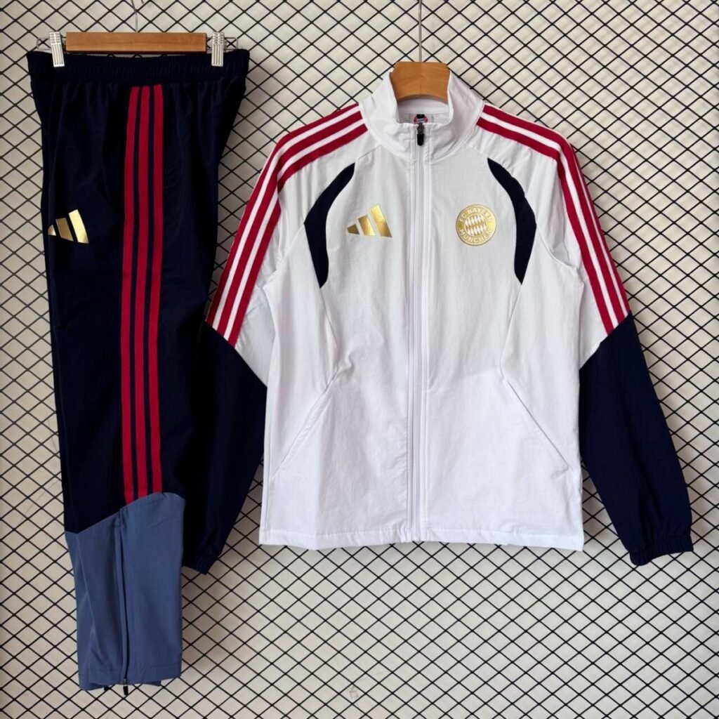 26/27 Bayern Munich White & Red Training Tracksuit