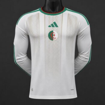 Player Version 2026 Algeria Away White Long Sleeve Jersey