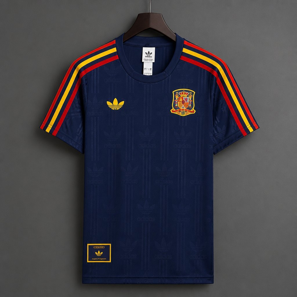 2026 Spain Away Navy Blue 1996 Vintage Remake Jersey