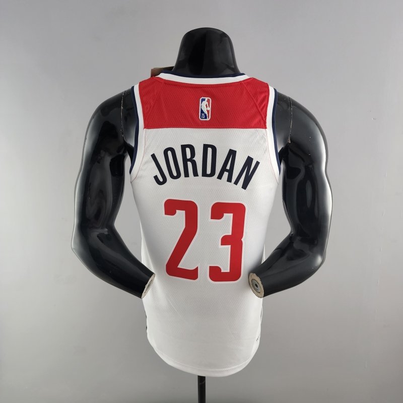 75th Anniversary JORDAN #23 Wizards Black Red White NBA Jersey