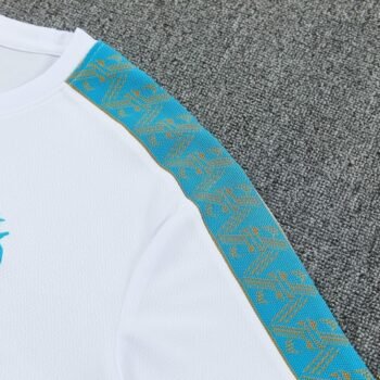 26/27 Marseille White&Navy Blue Short Sleeve Tracksuit + Long Pants