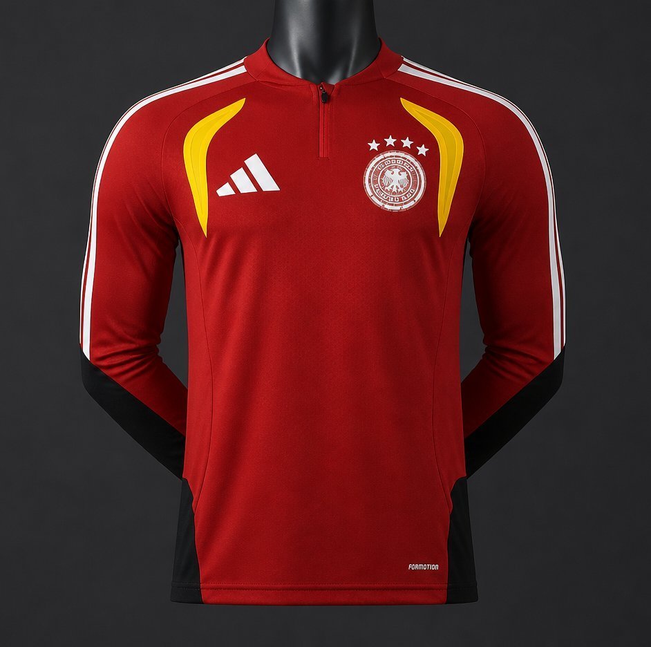 Player Version 2026 Germany Away Red Long Sleeve Jersey