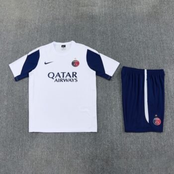 26/27 Paris Saint-Germain White Short Sleeve+Soccer Shorts