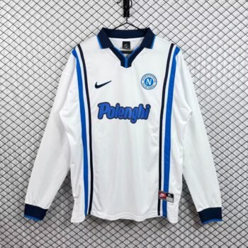 Retro 97/98 Napoli Away White Long Sleeve Jersey