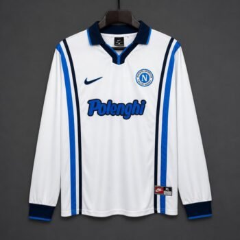 Retro 97/98 Napoli Away White Long Sleeve Jersey