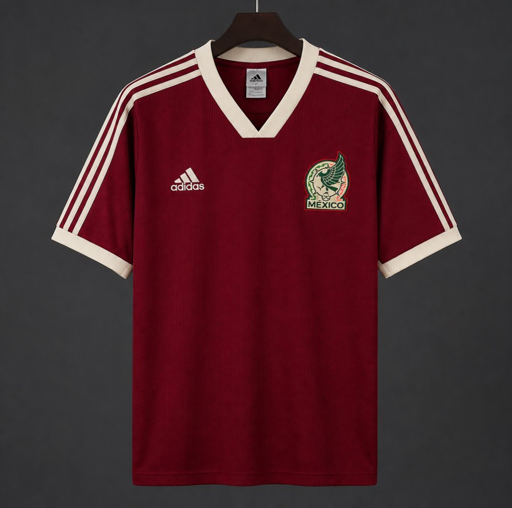 2025 Mexico Icon Retro Dark Red Jersey