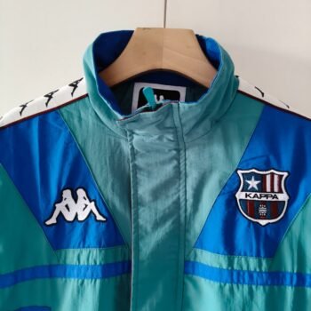 Retro 1967 Barcelona Teal & Blue & Burgundy Kappa Windbreaker Jacket