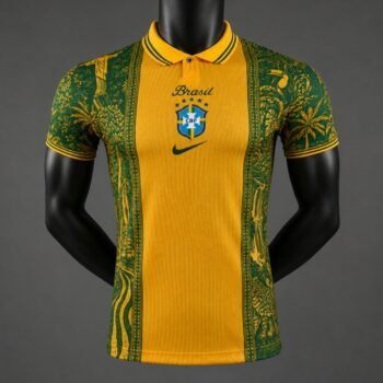 Player Version 2026 Brazil National Team Home Tropical Pattern Jersey