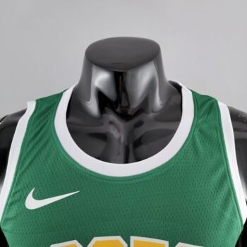 Boston Celtics Tatum #0 Green Gold NBA Jersey