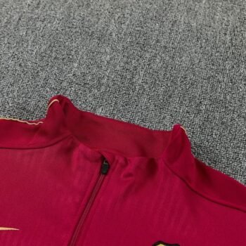 26/27 Barcelona Red & Black Half Zipper Jacket Tracksuit + Long Pants