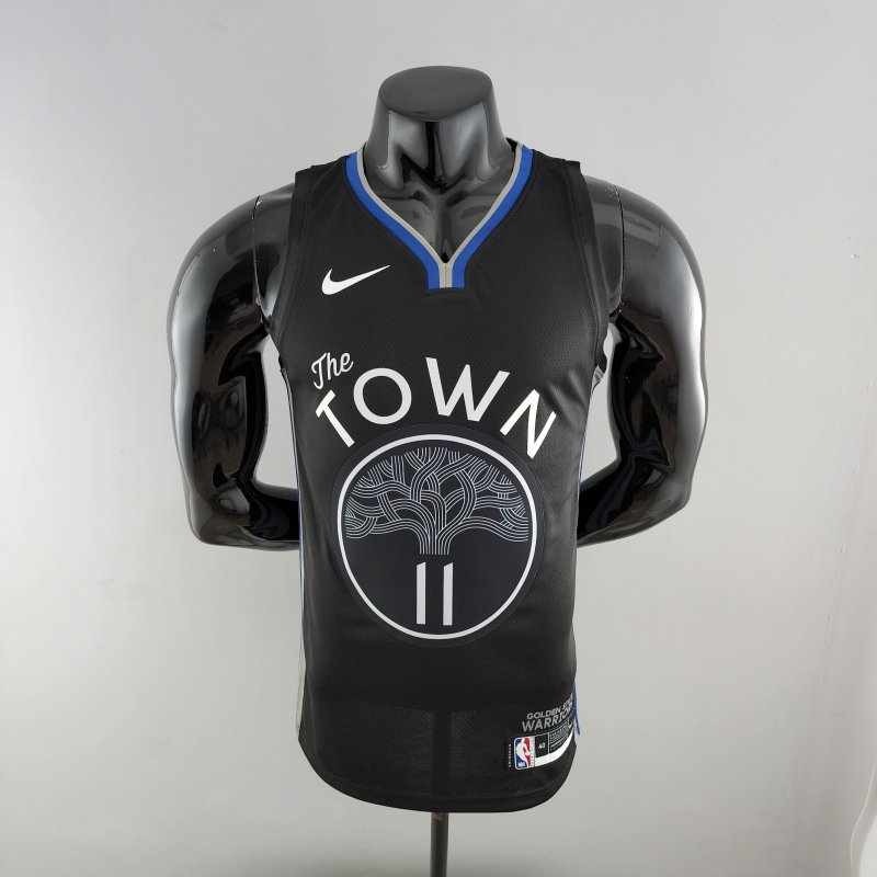 2020 THOMPSON #11 Warriors City Edition Black & Grey NBA Jersey