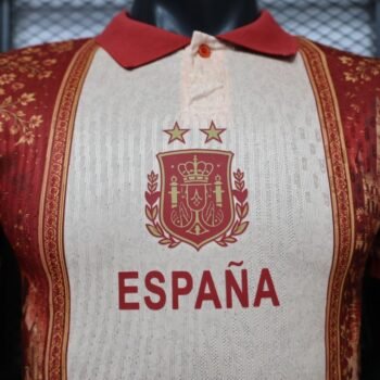 Player Version 2026 Spain National Team Away Heritage Pattern Jersey