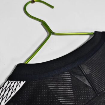 Retro 17/18 PSG/Paris Saint-Germain Black with Geometric Camo Pattern Third Long Sleeve Jersey