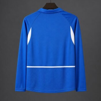 Retro 2002 Brazil Away Long Sleeve Blue Jersey