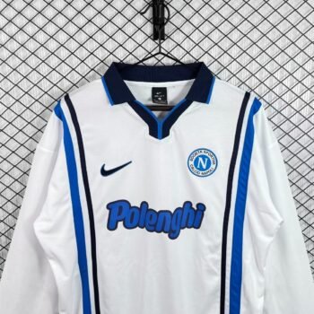 Retro 97/98 Napoli Away White Long Sleeve Jersey