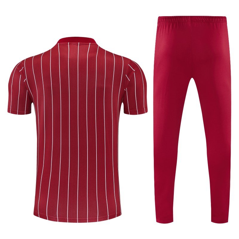 26/27 Arsenal Red Stripes Short Sleeve Tracksuit + Long Pants
