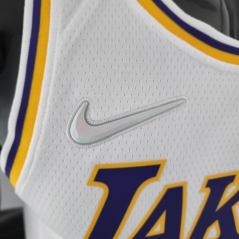 75th Anniversary TOSCANO #95 Los Angeles Lakers White NBA Jersey