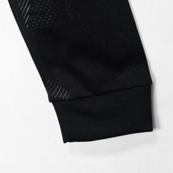 Retro 17/18 PSG/Paris Saint-Germain Black with Geometric Camo Pattern Third Long Sleeve Jersey