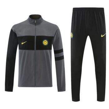 26/27 Inter Milan Grey & Black Full Zipper Jacket Tracksuit + Long Pants
