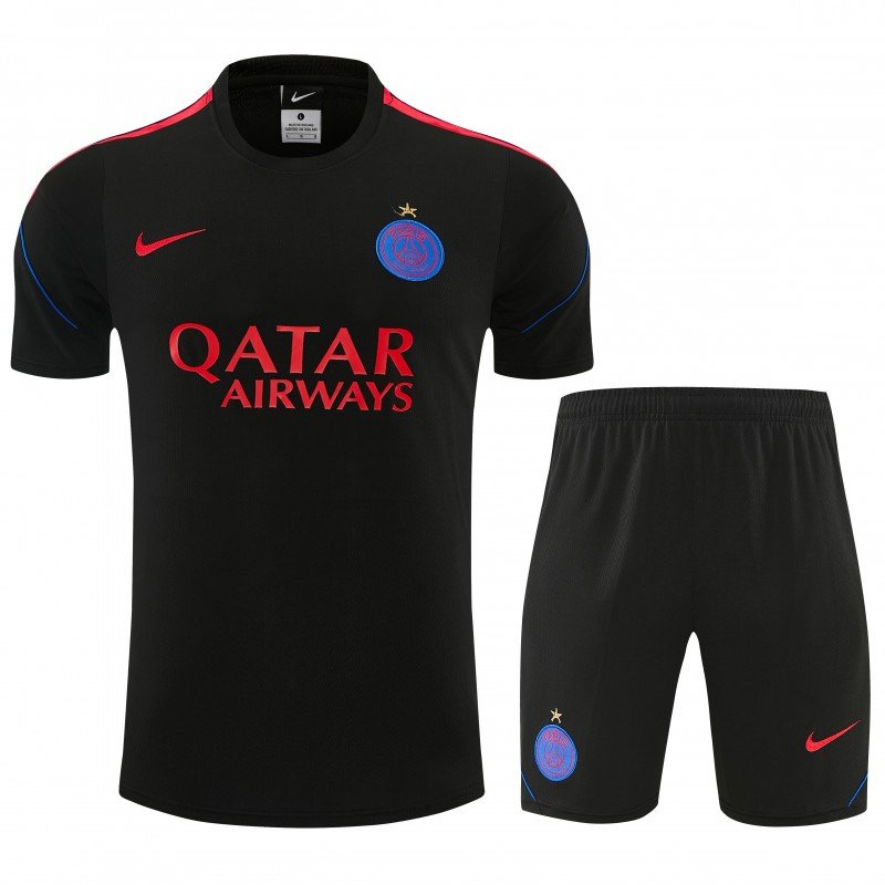 26/27 Pairs Black Short Sleeve+Soccer Shorts