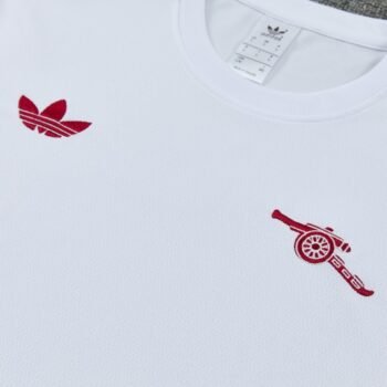 26/27 Arsenal White & Red Short Sleeve Tracksuit + Long Pants