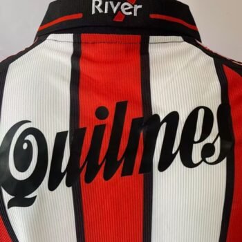 Retro 00/01 River Plate Away Red/White Stripes Jersey