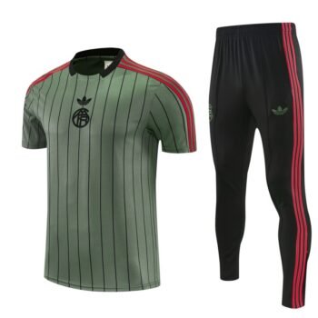 26/27 Bayern Dark Green Short Sleeve Tracksuit + Long Pants