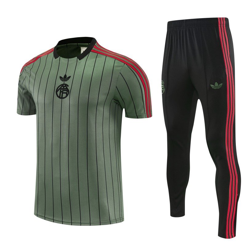 26/27 Bayern Dark Green Short Sleeve Tracksuit + Long Pants