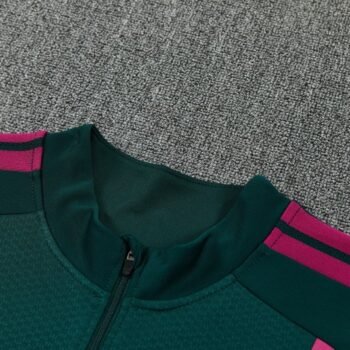 26/27 Real Madrid Dark Green Half Zipper Jacket Tracksuit + Long Pants
