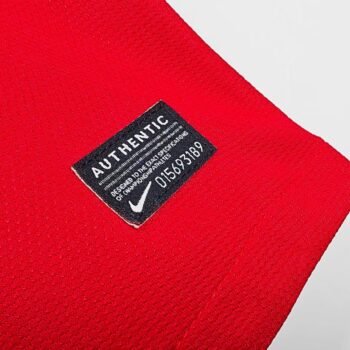 Retro 2014 Portugal Home Red with Dark Stripes Long Sleeve Jersey