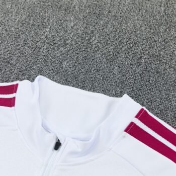 26/27 Real Madrid White & Dark Green Half Zipper Jacket Tracksuit + Long Pants