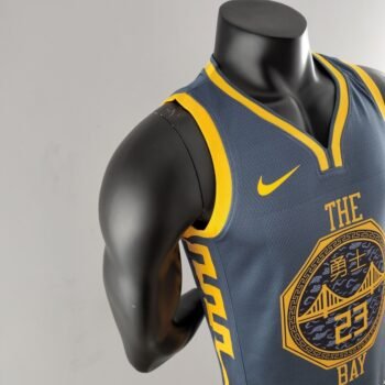 2018 GREEN #23 Golden State Warriors Grey NBA Jersey