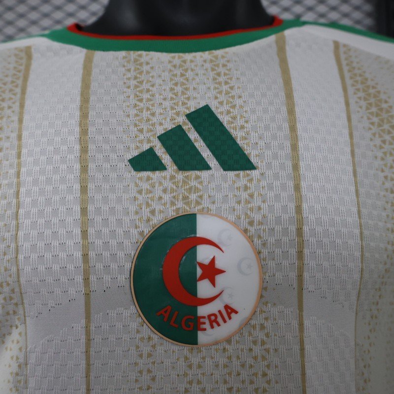 Player Version 2026 Algeria Away White Long Sleeve Jersey