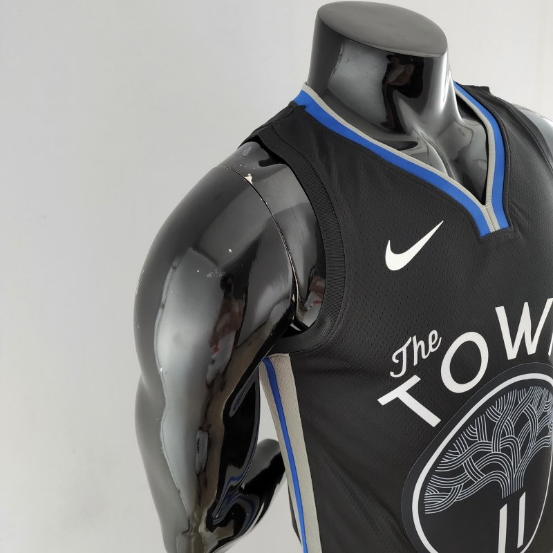 2020 THOMPSON #11 Warriors City Edition Black & Grey NBA Jersey