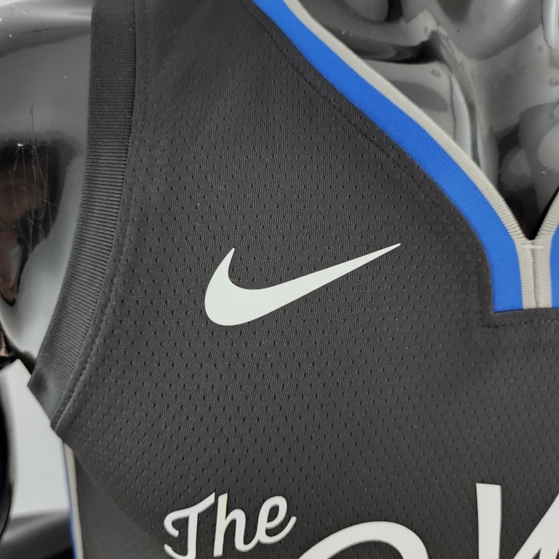 2020 THOMPSON #11 Warriors City Edition Black & Grey NBA Jersey