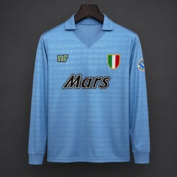 Retro 90/91 Napoli Home Long Sleeve Jersey