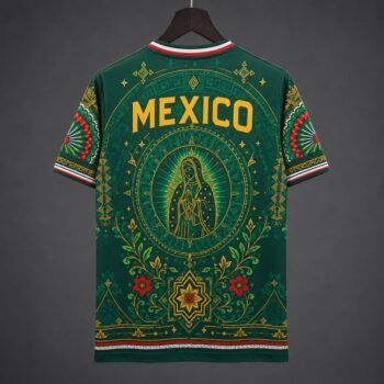 2026 Mexico Special Edition Green with Virgin of Guadalupe and Aztec Pattern Jersey