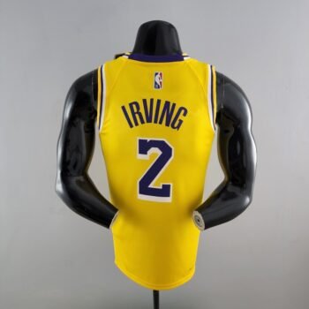75th Anniversary IRVING #2 Los Angeles Lakers Yellow NBA Jersey