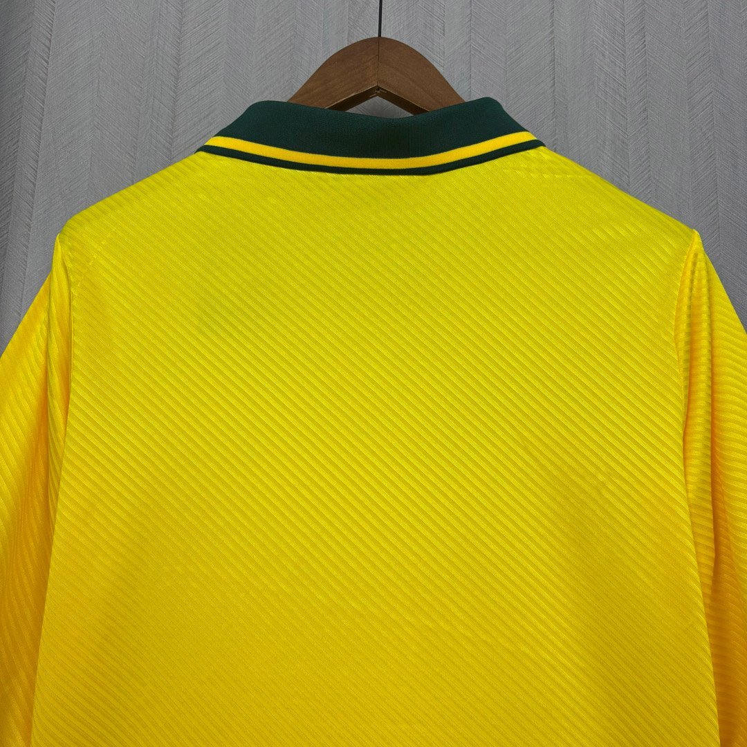 Retro 1994 Brazil Home Long Sleeve Yellow Jersey