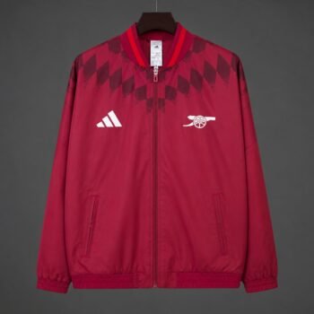 Arsenal Red Full Zipper Windbreaker Jacket 2026/27 Home Jersey - Image 1
