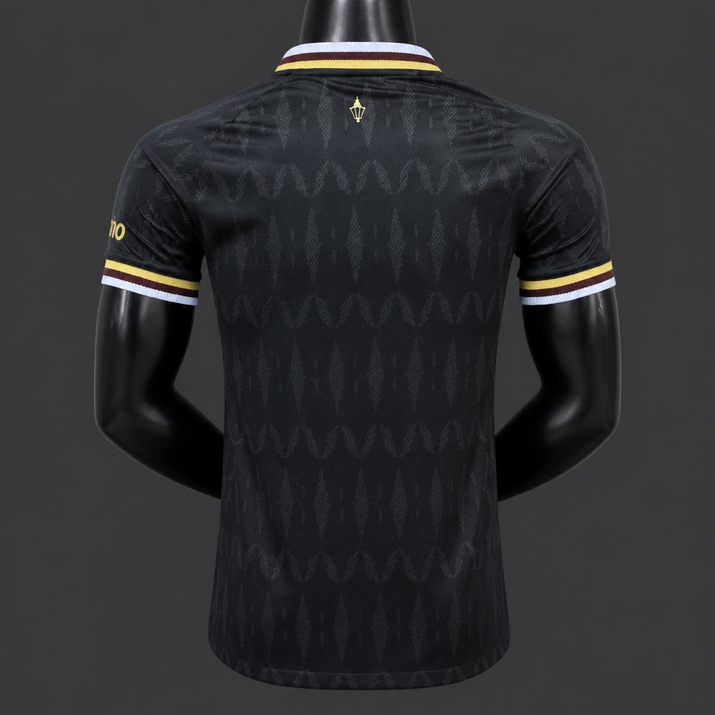 Player 2627 Aston Villa FC Away Black Jersey Home Jersey