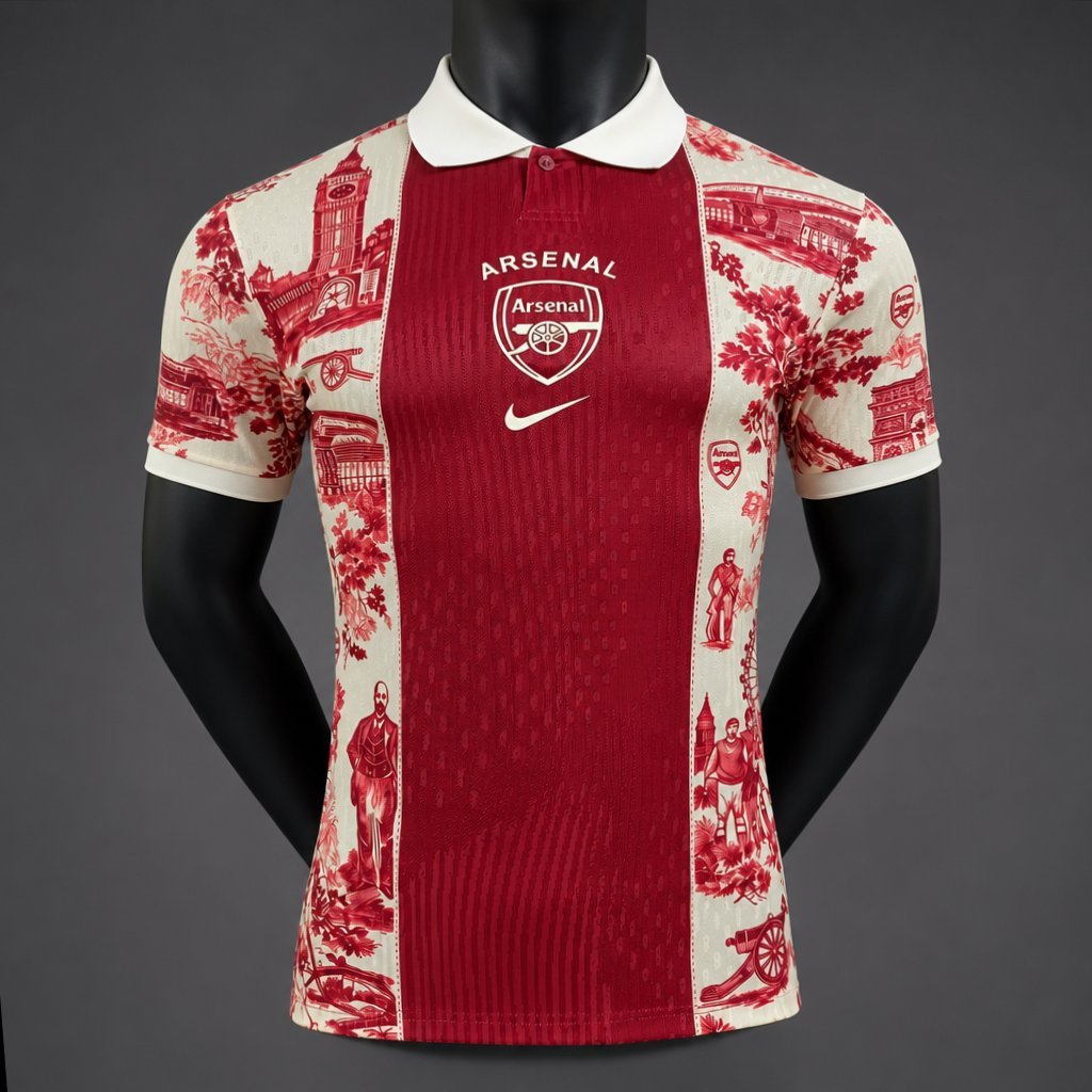 Player Arsenal x Christian Dior Polo Red Jersey Home Jersey