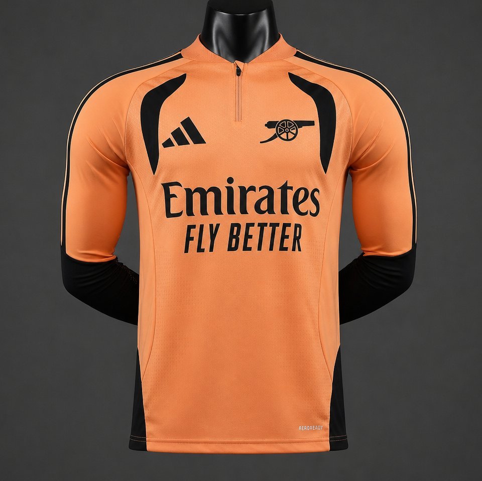 Player 2627 Arsenal FC Long Sleeve Home Orange Jersey Home Jersey