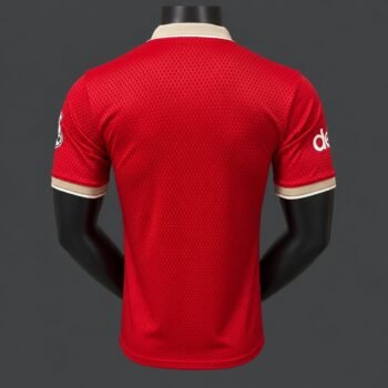 Player 2627 Arsenal Home RedYellow POLO Jersey Home Jersey - Image 2