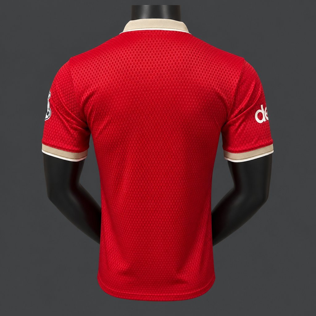 Player 2627 Arsenal Home RedYellow POLO Jersey Home Jersey