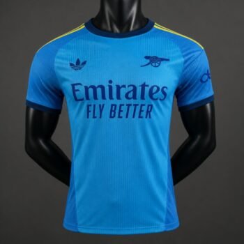 Player 2627 Arsenal Away Goalkeeper Blue Jersey Home Jersey - Image 1