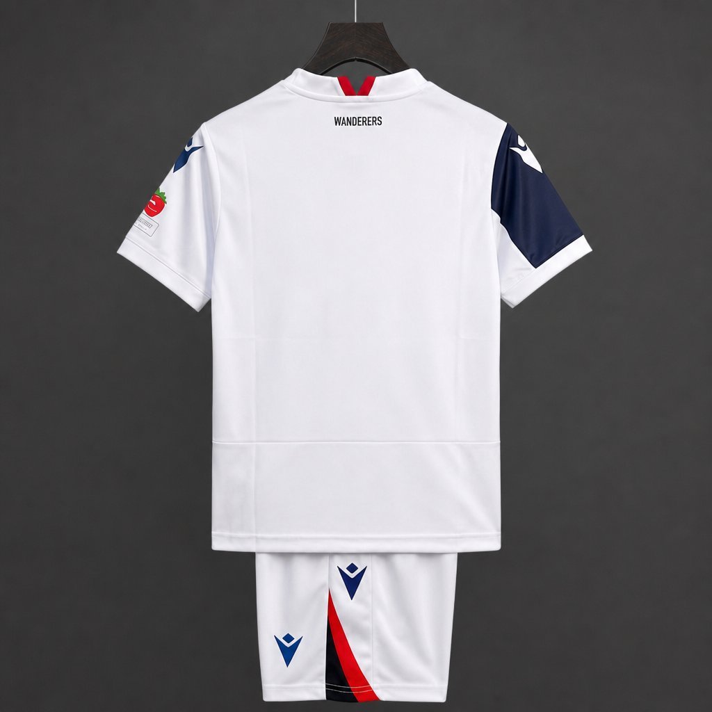 Kids Bolton Wanderers Home White Jersey Kit 2026/27 Home Jersey