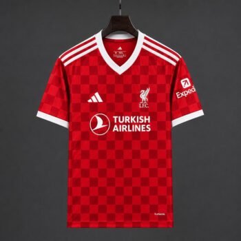 Liverpool Home Red Checkerboard Jersey 2027/28 Home Jersey - Image 1