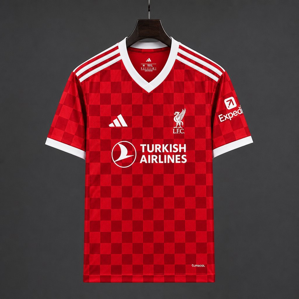 Liverpool Home Red Checkerboard Jersey 2027/28 Home Jersey